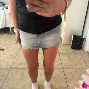 SHEIN Light Blue Denim Skirt